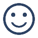 blue smile icon
